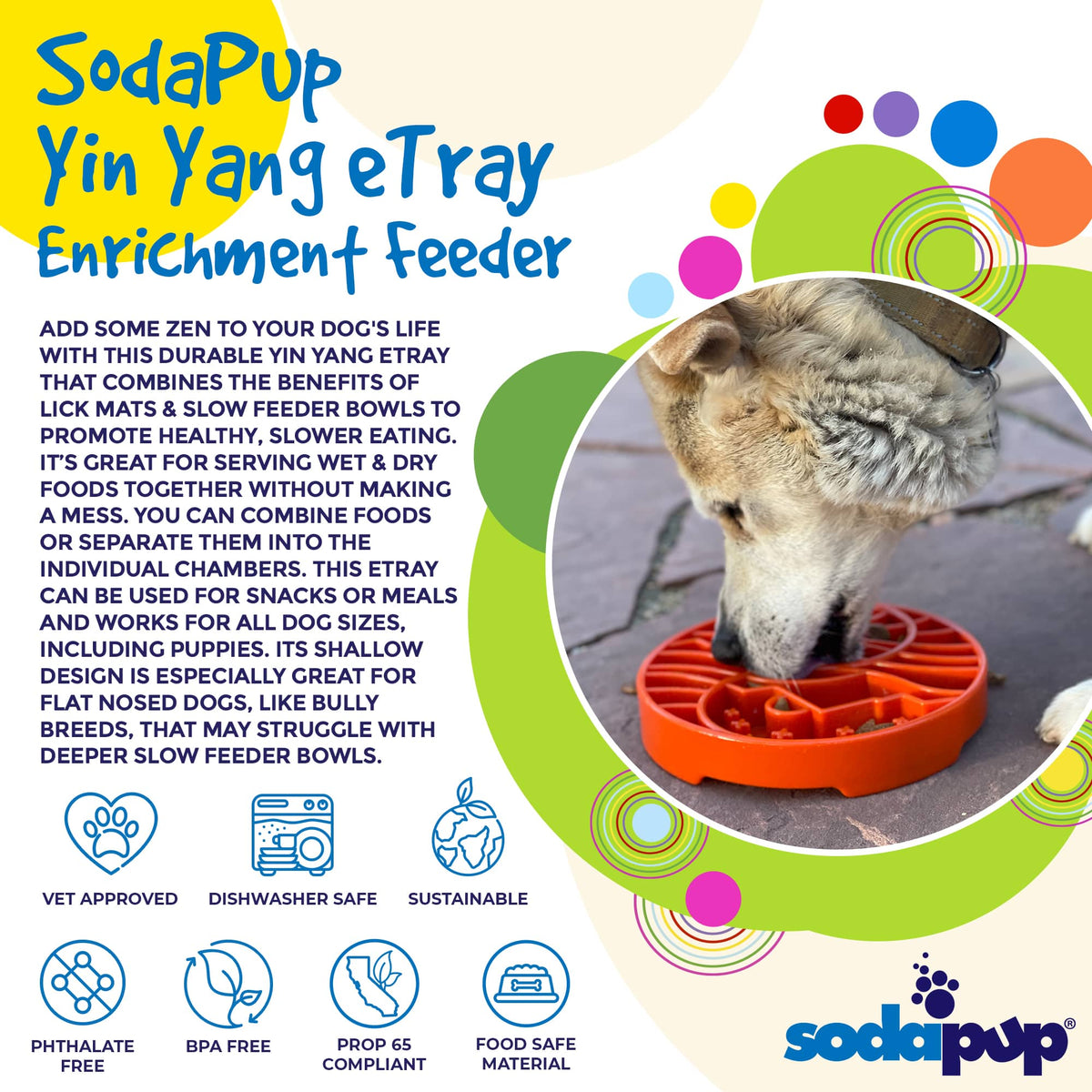 SodaPup Sun & Moon eTray Slow Feeder