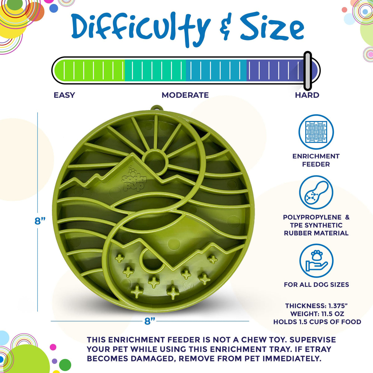 SodaPup Sun & Moon eTray Slow Feeder