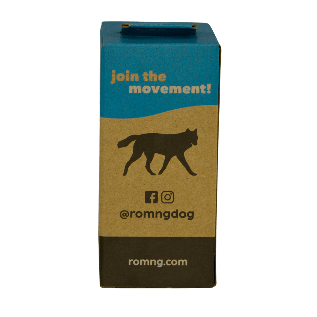 rōmng bio-based dog poop bags roll and package