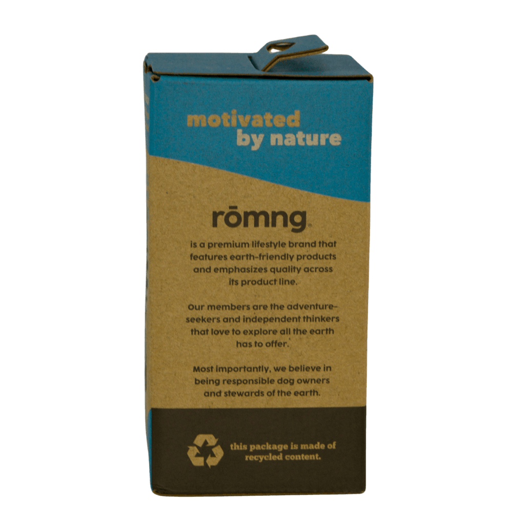 rōmng bio-based dog poop bags package detail