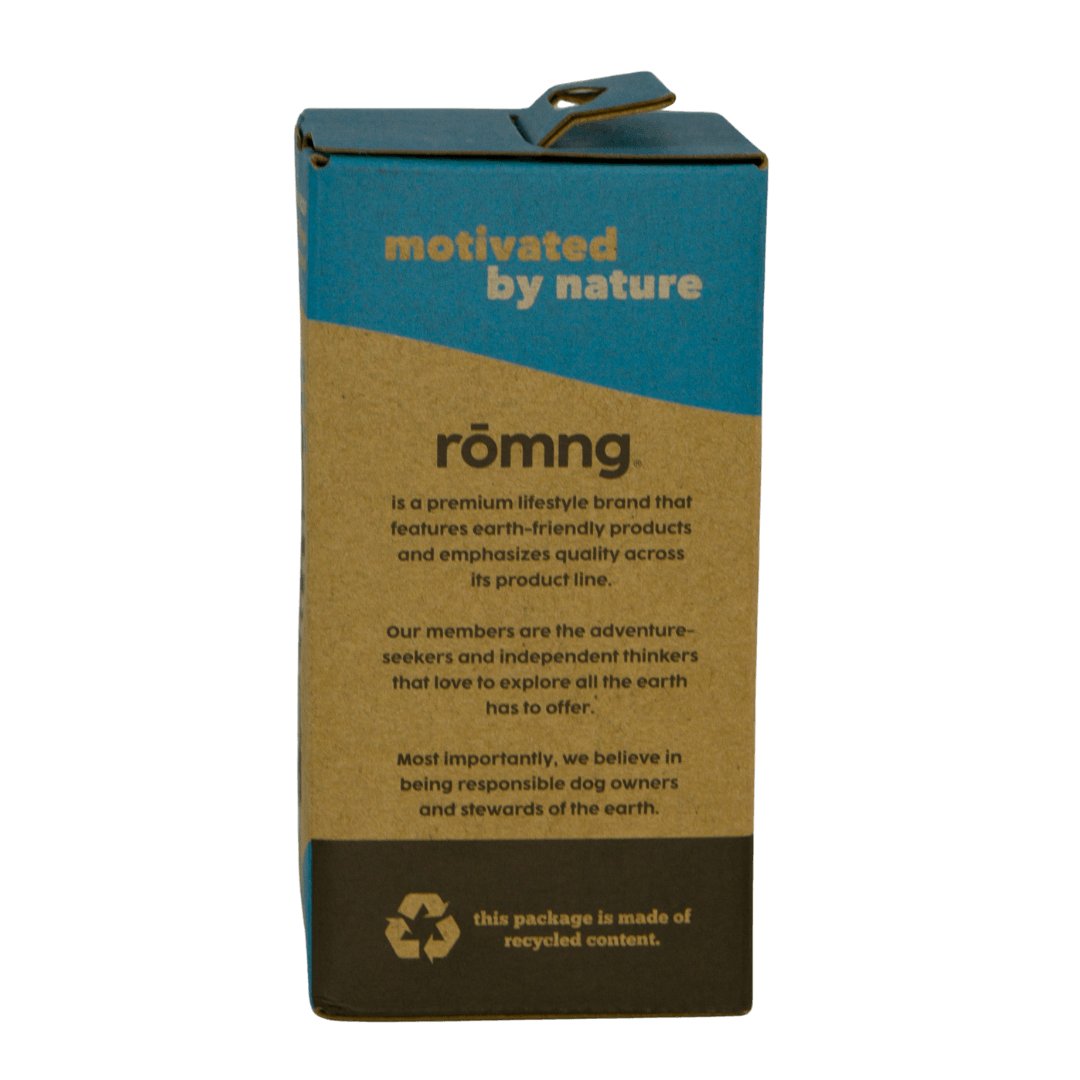 rōmng bio-based dog poop bags package detail
