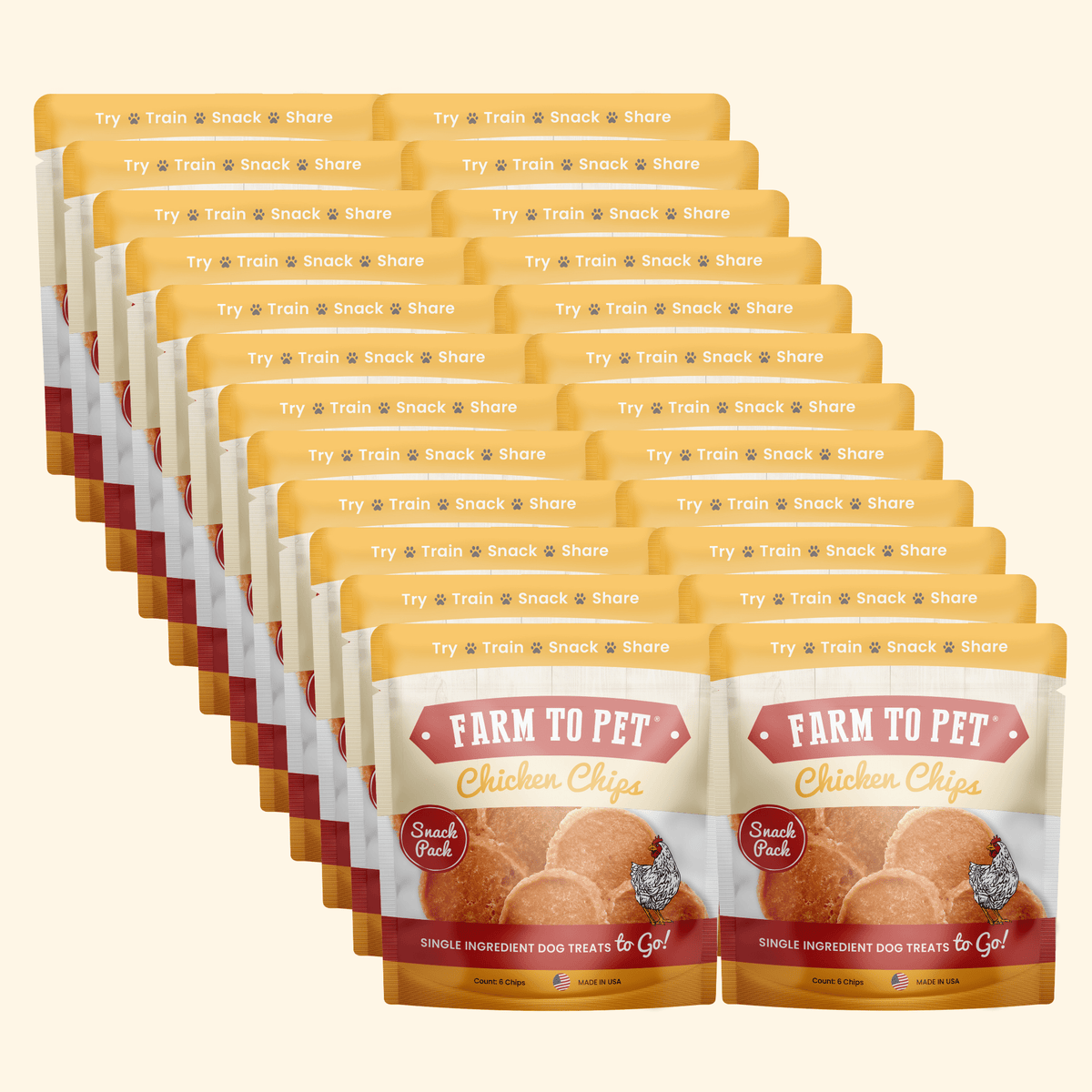 Farm To Pet Chicken Chips Snack Packs