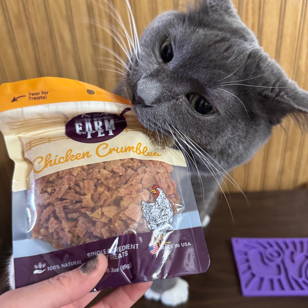 Farm To Pet Chicken Crumbles Cat Treats