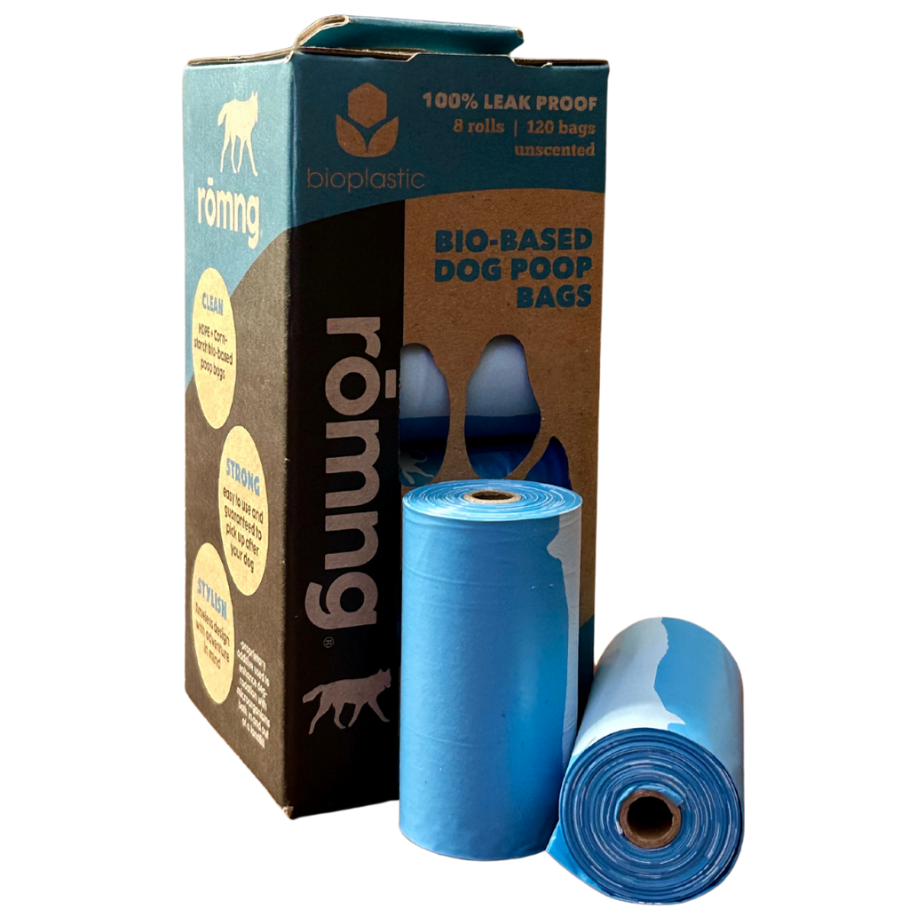 rōmng bio-based dog poop bags 120-count package
