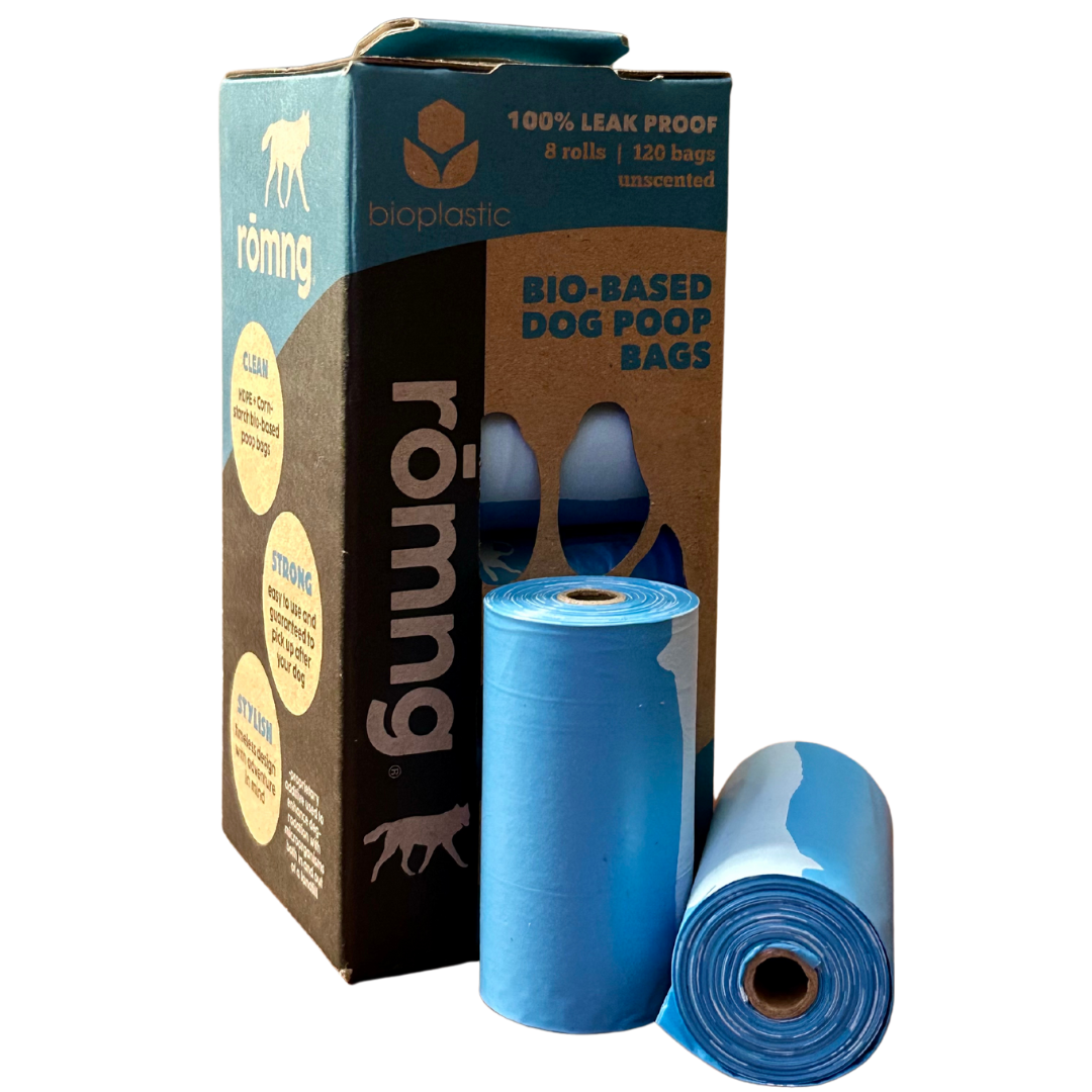 rōmng bio-based dog poop bags 120-count package