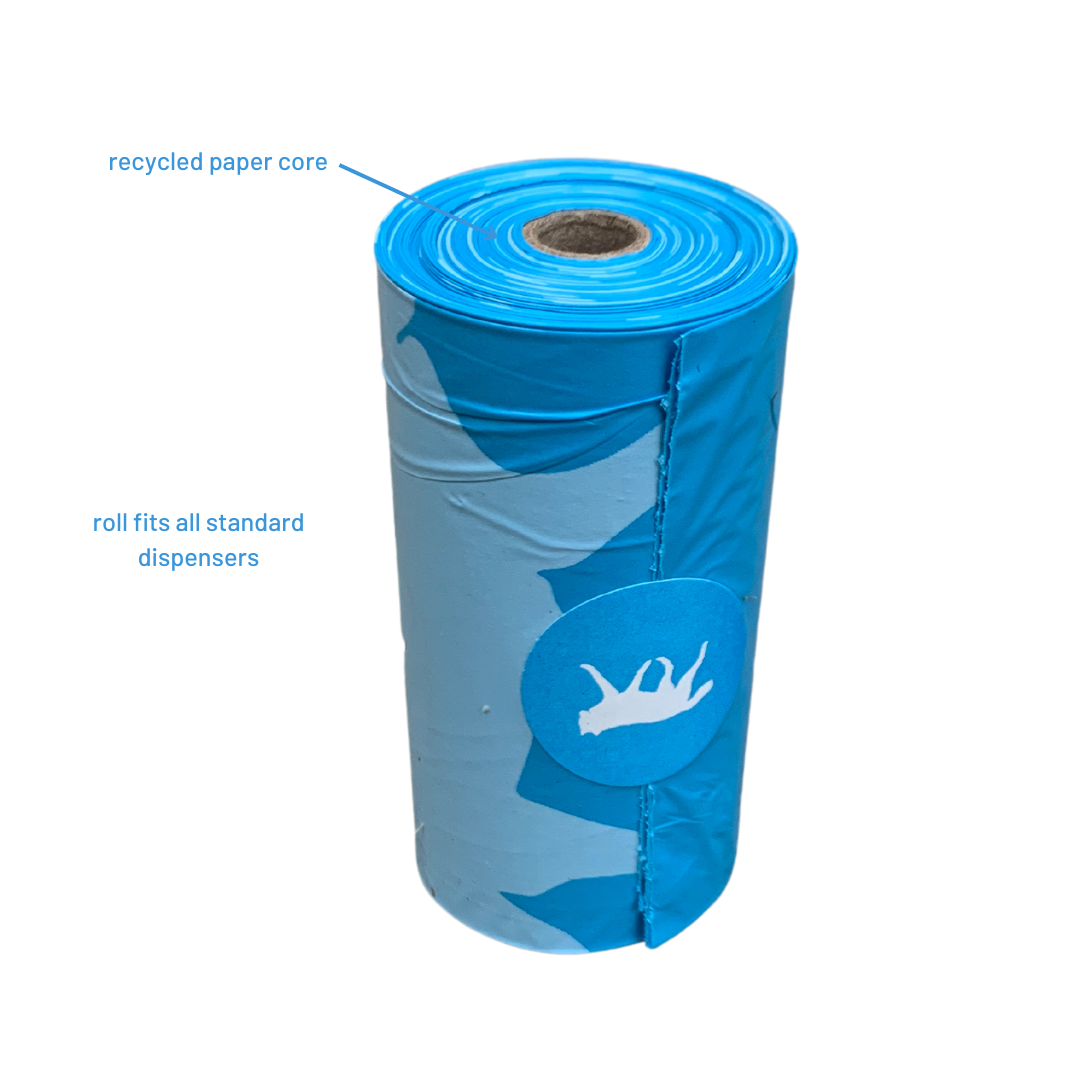 Single roll of rōmng bio-based dog poop bags